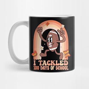 I Tackled 100 Days School 100th Day Football Student Teacher Mug